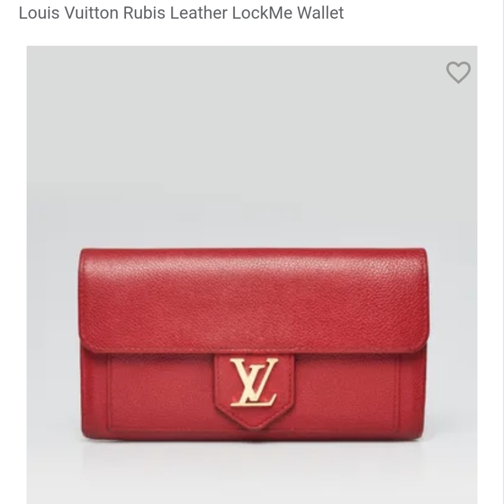 Louis Vuitton Lockme Red Leather Wallet - Picture 11 of 16